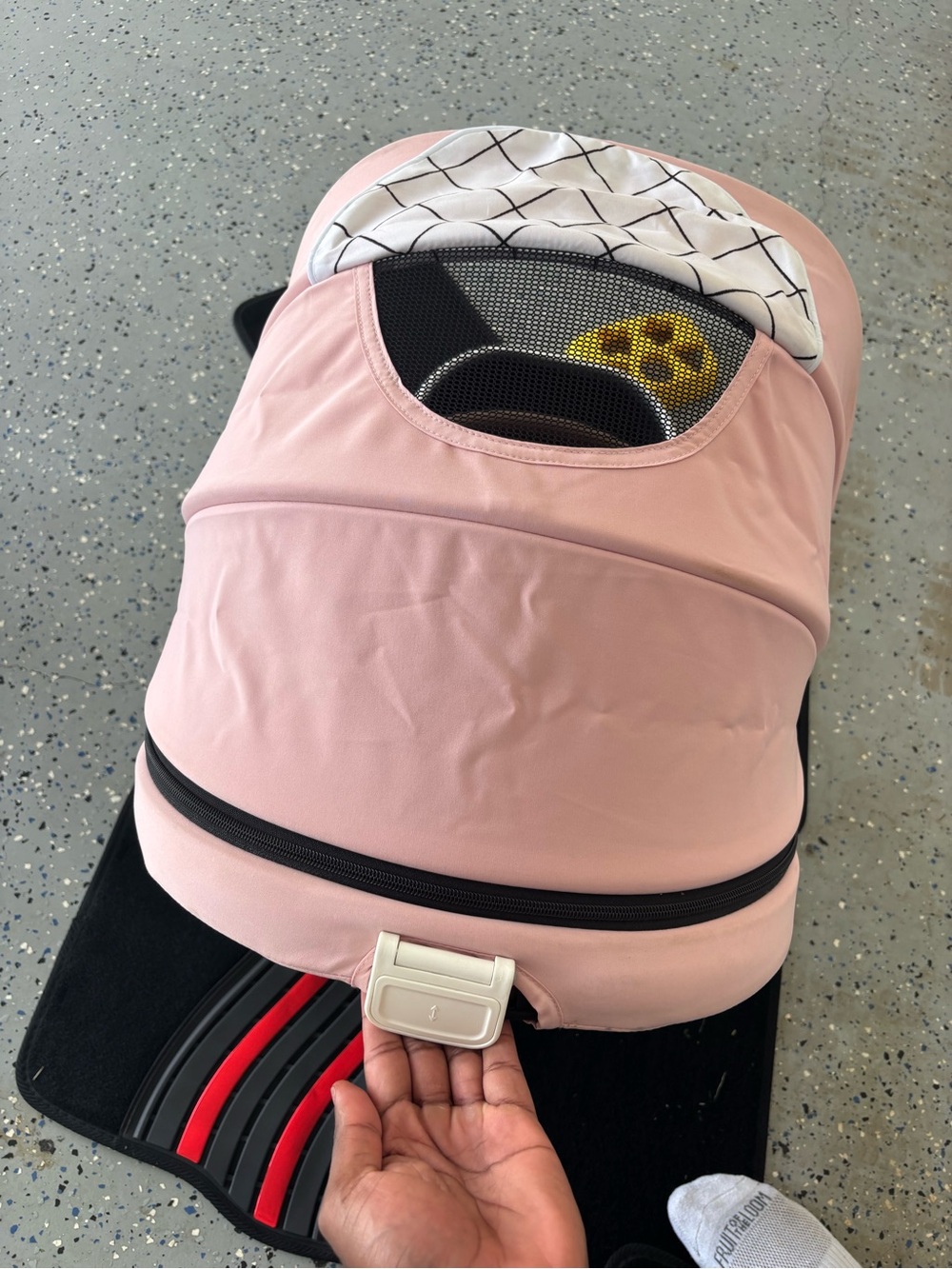 Mockingbird Pink Canopy Infant Stroller Seat - Picture 3 of 4